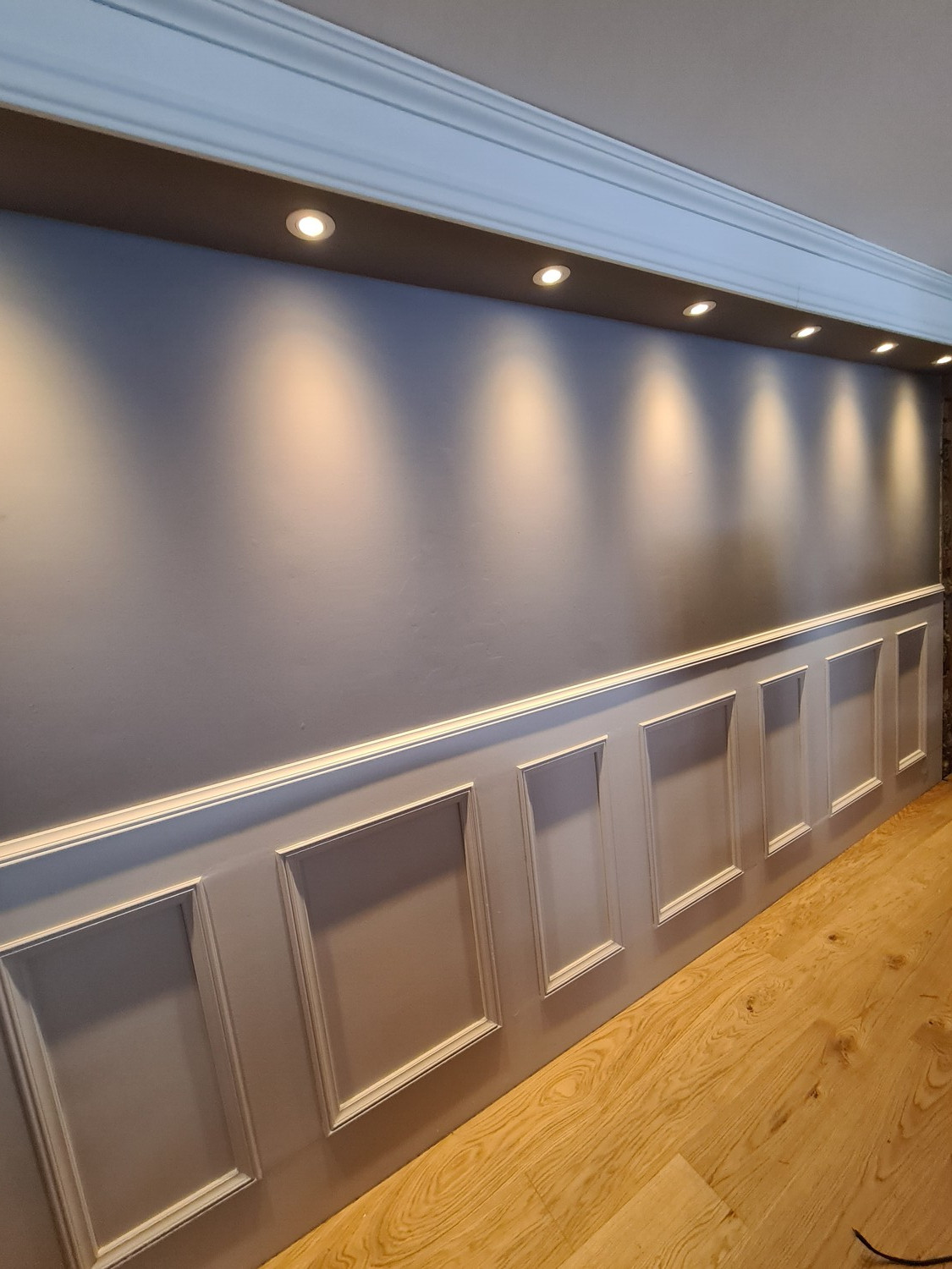 Kassetten-Wandverkleidung — Handwerkerprojekt Ferienhaus Småland